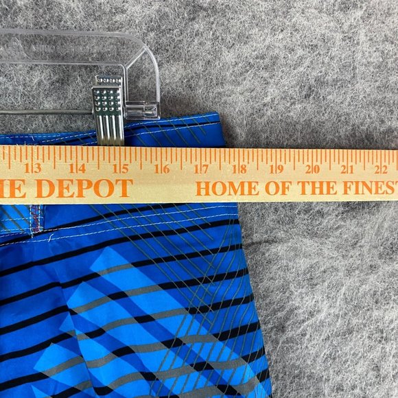 Molokai Board Shorts Size 36 Men's 100% Polyester Adults Blue Striped 3 - Picture 3 of 7